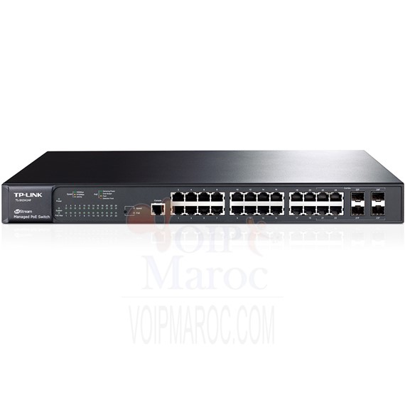 Switch 24 Ports Gigabit L2 Managed PoE + 4 Ports Combo SFP TL-SG3424P