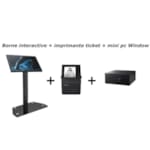 Kit File D'attente Complet Borne Tactile 22" IIyama Prolite T2252mts + Imprimante Ticket EPSON + Mini PC Windows PRO 11