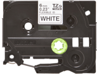 Ruban pour étiqueteuse noir sur blanc TZe-FX211 Brother – 9 mm de large