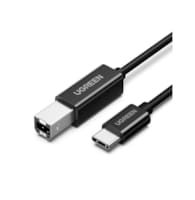Câble imprimante USB-C vers USB B Mâle Noir 2m