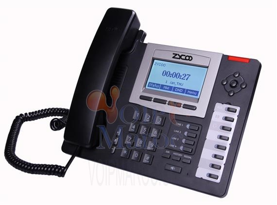 CooFone-D60 Téléphone IP avec 6 Lignes SIP Voix HD PoE D60