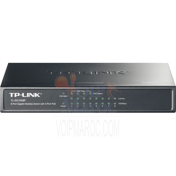 8 ports Gigabit de bureau Commutateur avec 4 ports PoE TL-SG1008P