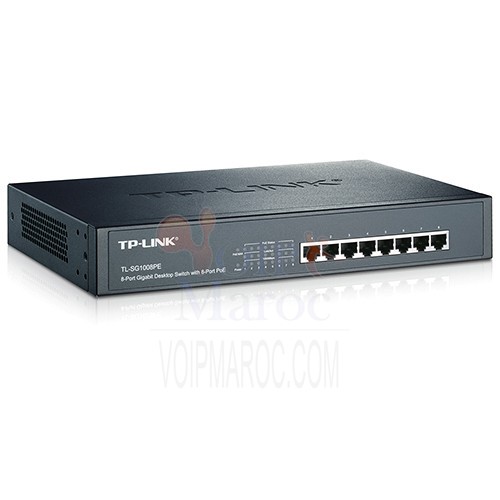 Switch de bureau rackable 8 ports Gigabit PoE TL-SG1008PE