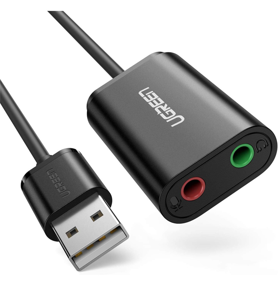 Adaptateur USB-A vers 3,5 mm Audio Stéréo Noir 30724