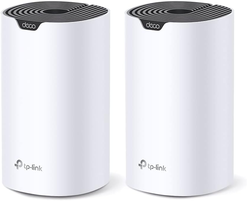 AC1900 Whole Home Mesh Wi-Fi SystemSPEED: 600 Mbps at 2.4 GHz +1300 Mbps at 5 GHzSEPC: 3× Internal Antennas, 3× Gigabit Ports (WAN/LAN auto-sensing)FEATURE: Deco App, Router/AP Mode, IPv6, IPTV, Parental Controls, QoS, MU-MIMO, Beamforming, Alexa Su DECOS