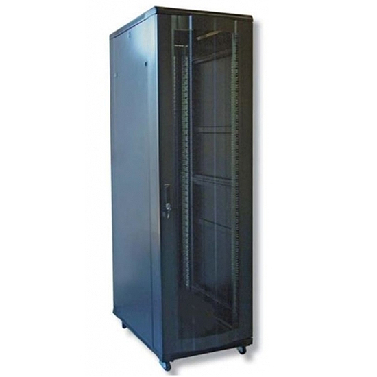COFFRE INFORMATIQUE 47U 600*600*2000MM + 2 ETAGERE + ROULETTE AVEC PIED + VENTILATEUR *4 47U66