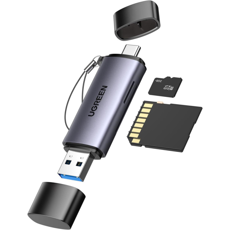 Lecteur de Carte SD Micro SD USB C USB 3.0 2 en 1 Adaptateur