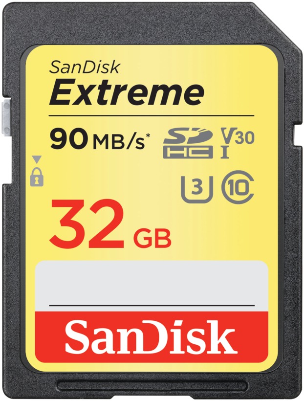 CARTE MÉMOIRE SANDISK EXTREME SDHC 32GO 90MB/S