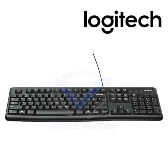 Clavier QWERTY K120 filaire BK-US International USB Noir 920-002508