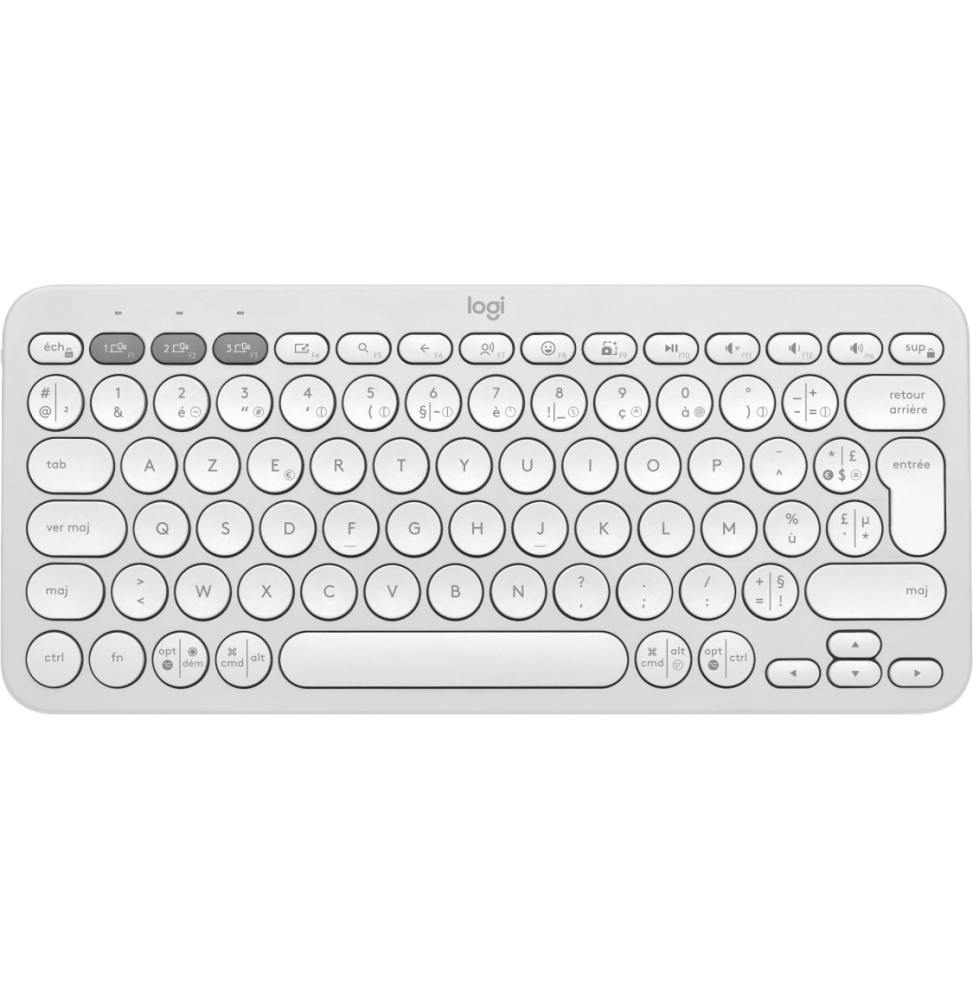 Clavier sans Fil Pebble Keys 2 K380s BLANC TONAL FRA BT  N/A UNIVERSAL