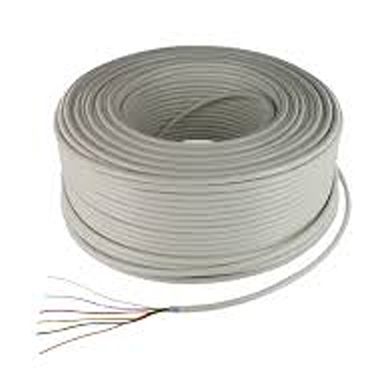 Cable d'alarme certifier 6 x 0,22 mm2 Couleur blanc Bobine 100/500 Cable Alarme