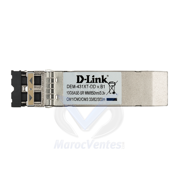 Émetteur-Récepteur SFP+ 10GBASE-SR (MMF, 850nm, 300m, LC, DOM) DEM-431XT-DD