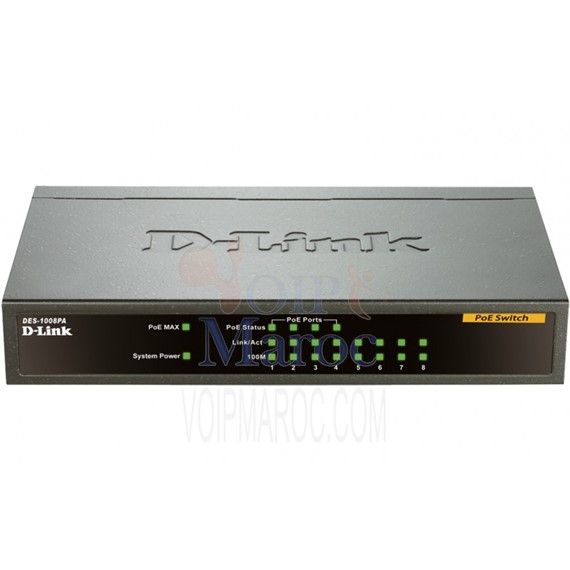 SWITCH POE 8-Port 10/100Mbps DES-1008PA