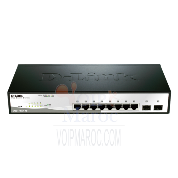Smart+ DGS-1210-10 - commutateur - 8 ports - Géré - Montable sur rack DGS-1210-10