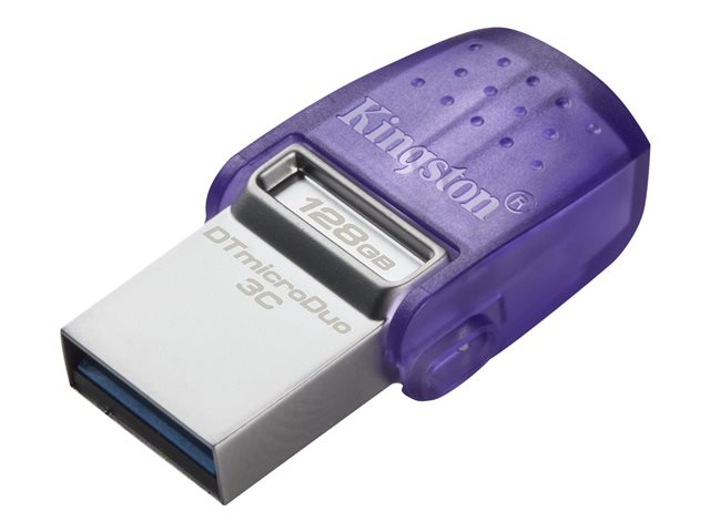 DataTraveler microDuo 3C 128 Go Clé USB Type-A / USB Type-C 3.2 Gen 1 (3.1 Gen 1) Violet DTDUO3CG3/128 Go