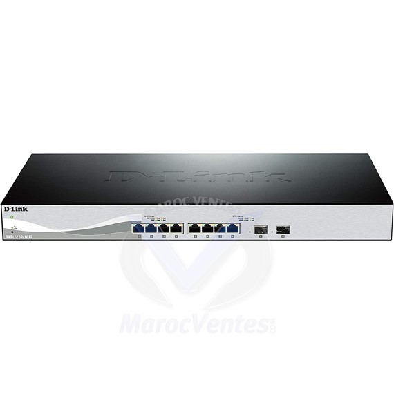 Switch Smart Web Manageable Géré + 8 Ports 10 Giga Cuivre + 2 Ports 10 Giga SFP+ DXS-1210-10TS