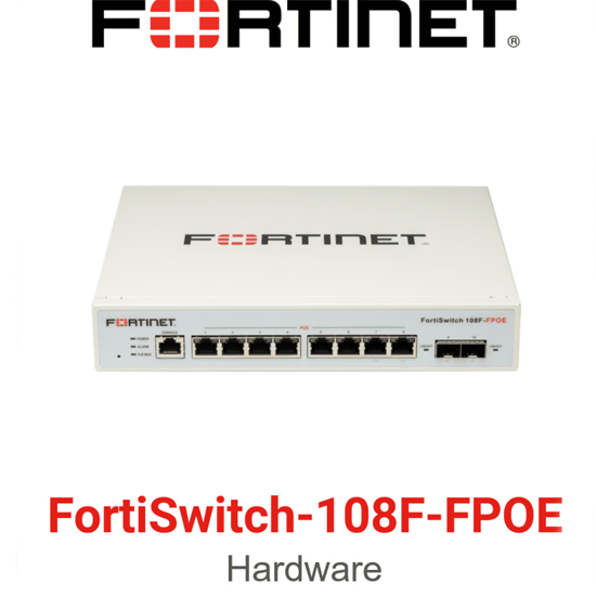 FORTISWITCH 108F-FPOE AVEC CONSOLE 8XGE + 2XSFP + 1XRJ45 ET POE 130W LIMITÉ AUTOMATIQUEMENT FS-108F-FPOE
