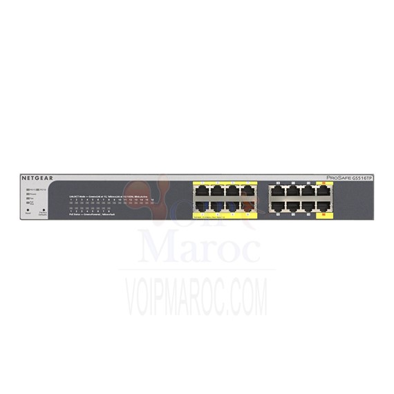 Smart Switch ProSafe 16 ports 10/100/1000 Mbps 8 ports PoE GS516TP