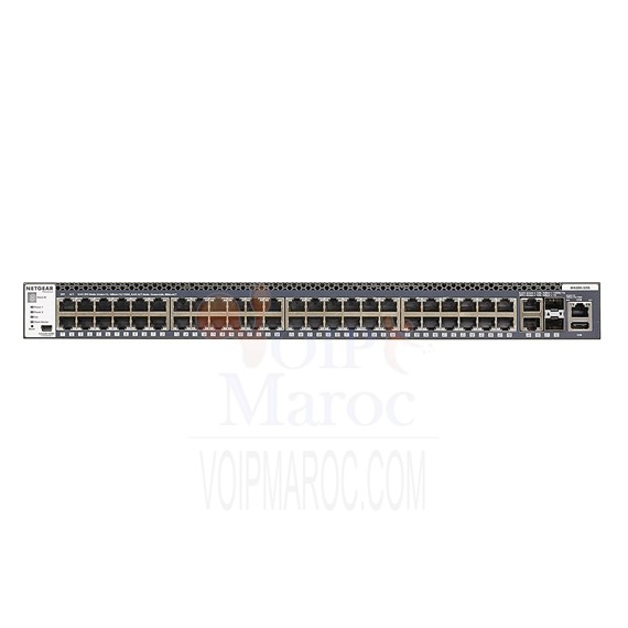 Switch manageable et stackable 48 x Gigabit avec 2 x 10 Gigabit cuivre et 2 x SFP+ Niveau 3 GSM4352S