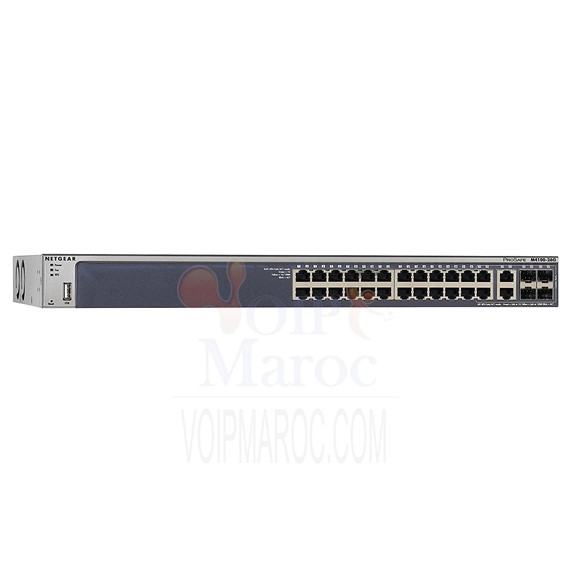 Switch Prosafe Manageable 26 Ports Gigabit Niveau 2+ 4 x SFP 1 x USB Rackable GSM7224