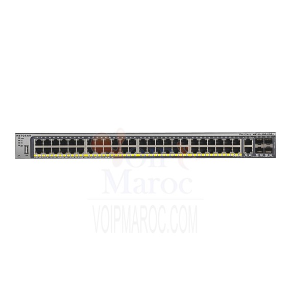 Switch Prosafe Manageable 50 Ports Gigabit 48 PoE+ 380W / 1440W 4 x SFP Niveau 2+ Rackable GSM7248P