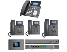 1 Poste Grandstream GRP2604P PoE, 3 Postes Poe Grandstream GRP2601P, 1 IP PBX UCM6302A (*sans alimentation)