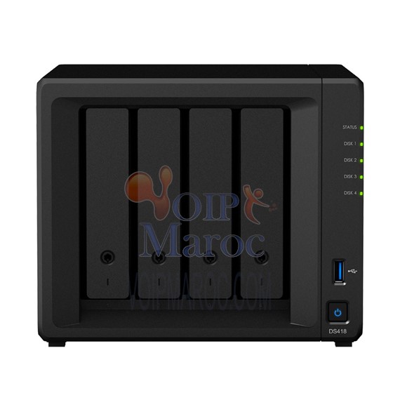Un serveur NAS pour le stockage centralisé de fichiers et le transcodage vidéo 4K H.265 en temps réel. DS418