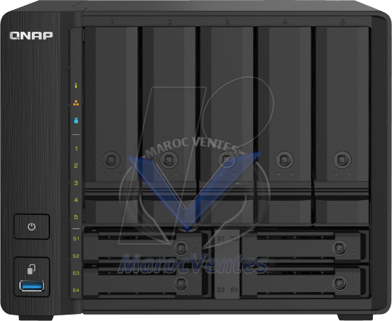 QNAP NAS haut débit TS-932PX-4G 5+4 baies avec deux ports 10 GbE et 2,5 GbE TS-932PX-4G