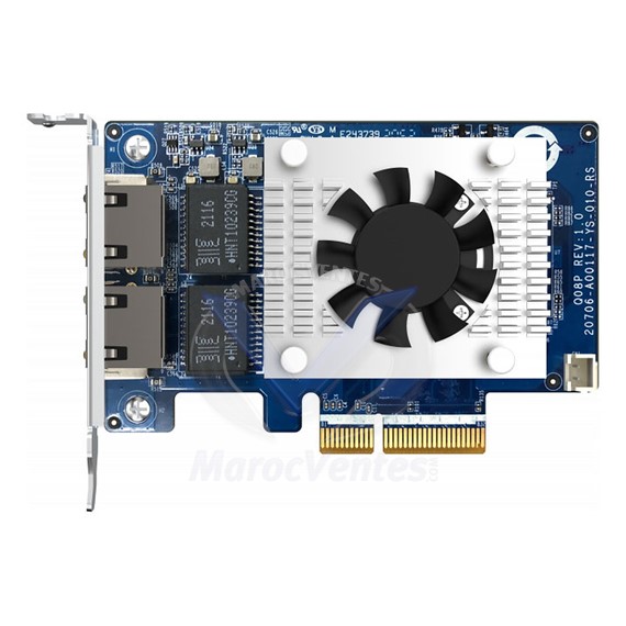 Adaptateur Réseau QNAP Double Port 10 GbE AQUANTIA AQC113CA QXG-10G2TB