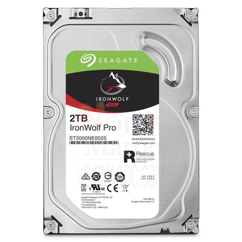 Disque dur 2 To IronWolf Pro 7200 tr/min NAS interne 3.5" SATA III ST2000NE0025