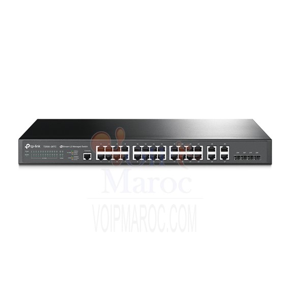 Switch administrable niveau 2 avec 24 ports 10/100Mbps plus 4 ports Gigabit T2500-28TC (TL-SL5428E)