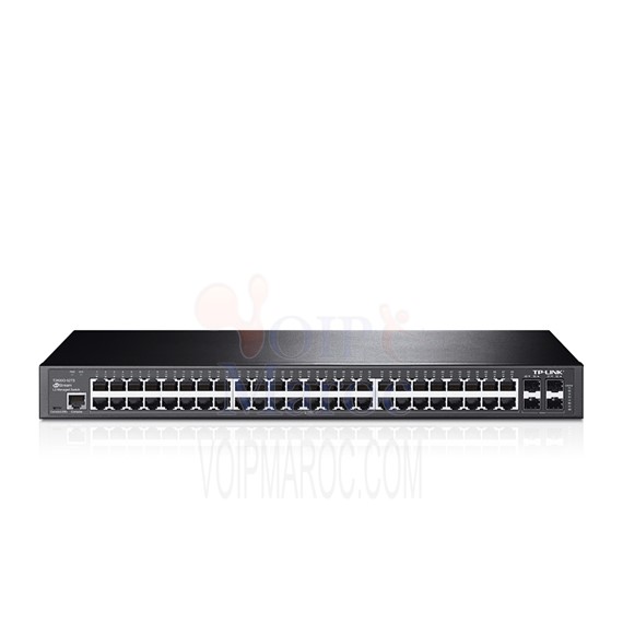 Switch JetStream™ administrable niveau 2+ - 48 ports Gigabit avec 4 emplacements combinés SFP T2600G-52TS(TL-SG3452)