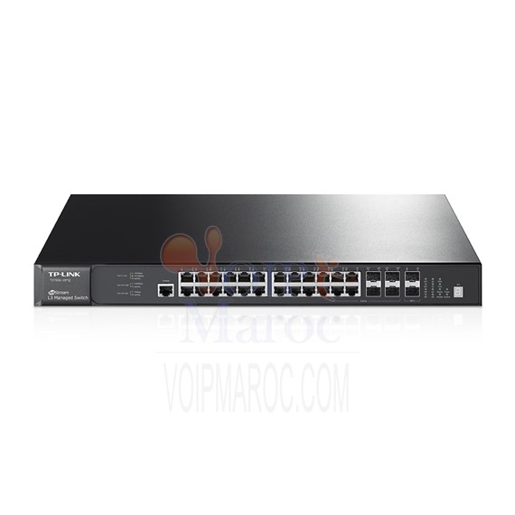 Switch JetStream 28 ports Gigabit stackable de niveau 3 T3700G-28TQ