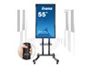 TOTEM TACTILE INTERACTIF 55 POUCES (138.8cm) 4K UHD 24/7 AVEC ROULETTES ET ETAGERE DETACHABLE