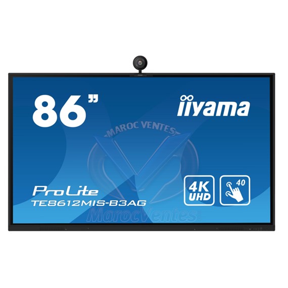 Ecran Interactif avec CAMERA INTEGREE 4K UHD AUTOTRACKING 86 pouces TE8614MIS-B3AG