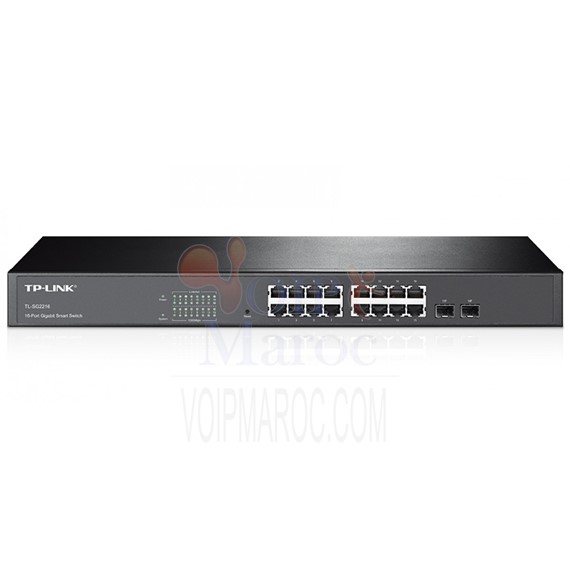 Smart Switch administrable 16 Ports Gigabit  + 2 Ports Combo SFP TL-SG2216