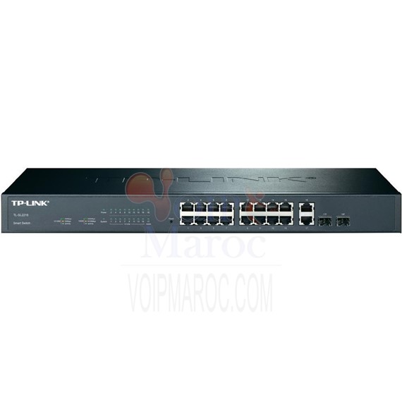 Smart Switch administrable 16 Ports 10/100  +2 Ports Gigabit +  2 Ports Combo SFP TL-SL2218