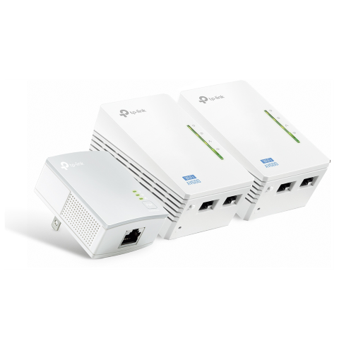 CPL Extender AV500 2-Port Powerline Wi-Fi Extender 3-Pack KIT 500 Mbps TL-WPA4220TKIT