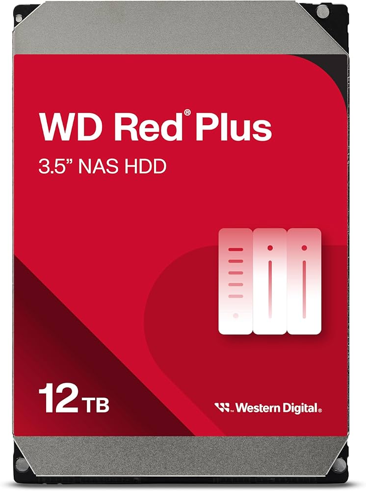 Disque dur 12 To pour NAS WD Red Plus de 3.5 pouces HDD WD120EFGX