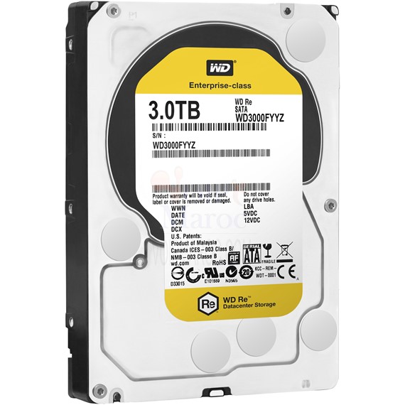 Disque Dur Interne RE 3.5" 7200 tr/min 64 Mo Serial ATA III WD3000FYYZ