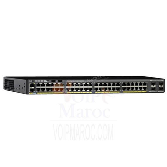 Switch catalyst 48 x 10/100/1000 (PoE+) + 4 x Gigabit SFP Géré WS-C2960X-48FPS-L