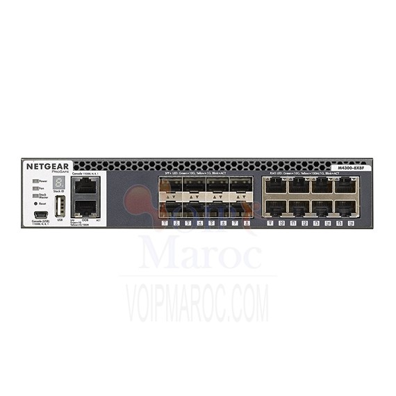 Switch manageable et stackable 16 x 10 Gigabit demi-largeur avec 8 x 10 Gigabit cuivre et 8 x SFP+ Niveau 3 XSM4316S