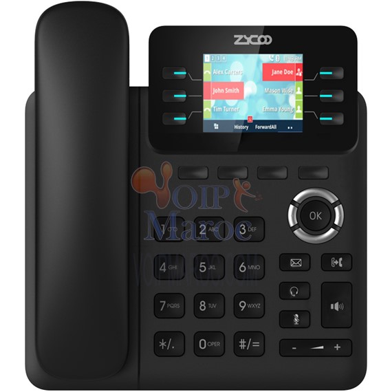 Telephone IP Ecran Rétro-Eclairé  2 Lignes de SIP PoE CooFone-D60