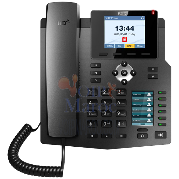 Telephone IP de Bureau Entreprise Ecran LCD avec une Clé Intelligente DSS X4SG