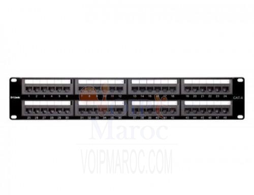 D-LINK 48 PORT CAT6-2U PATCH PANEL NPP-C61BLK481 Fully Loaded NPP-C61BLK481
