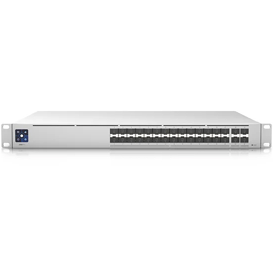 UniFi Switch Pro Aggregation Géré L3 28 Ports SFP+ Écran Tactile Couleur LCM 1,3"