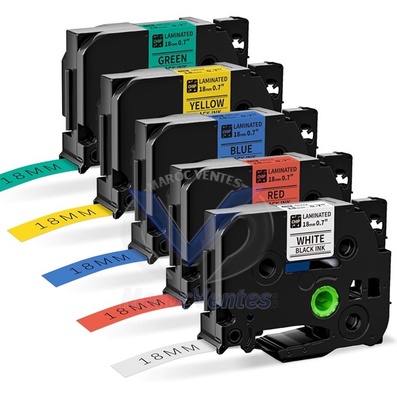 RUBAN AIMO D480BT NOIR/JAUNE 18MM COMPATIBLE AVEC  BROTHER 4B61Z