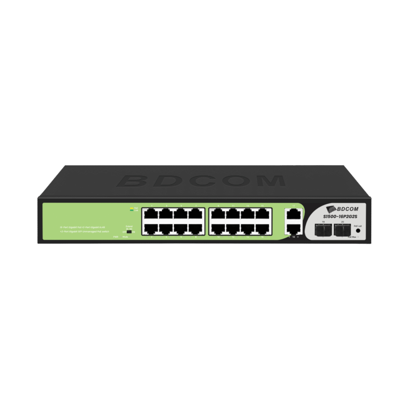 Switch S1500-16P2G2S – 16-Port Gigabit PoE+ 2-Port Gigabit RJ45 S1500-16P2G2S
