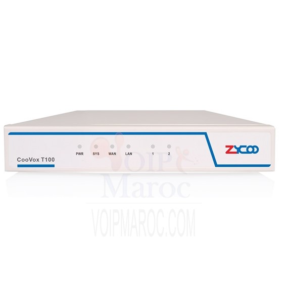IP PBX Système Téléphonique  Unifié 2 FXO support de 100 poste et 50 appelés simultané T100