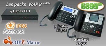 IPBX Asterisk a 4 Lignes avec 10 Postes IPBX10
